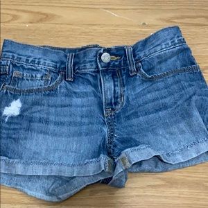 light blue denim shorts